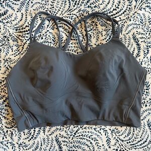 Lululemon Like a Cloud Bra Long Line *Light Support, B/C Cup Asphalt Grey